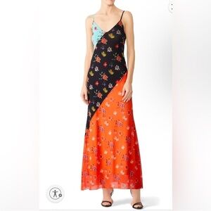 Fuzzi Floral Patchwork Maxi Dress